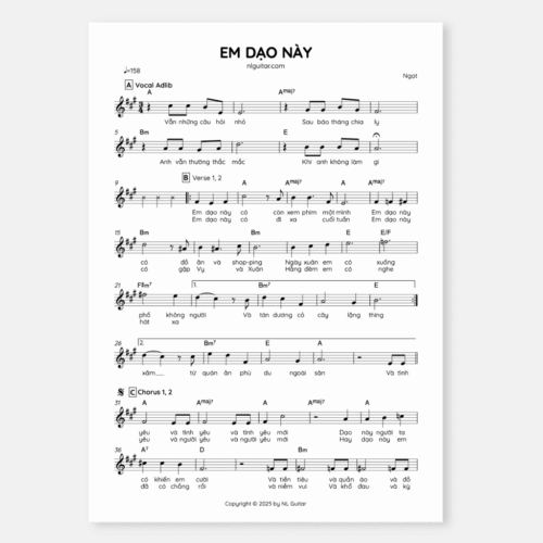 Em Dạo Này - Ngọt