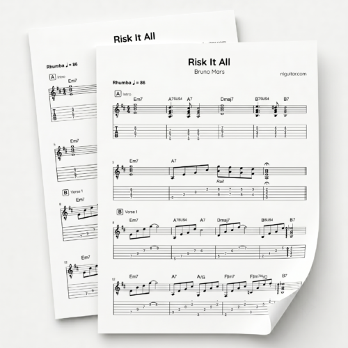 Risk It All - Bruno Mars [Guitar Tab]
